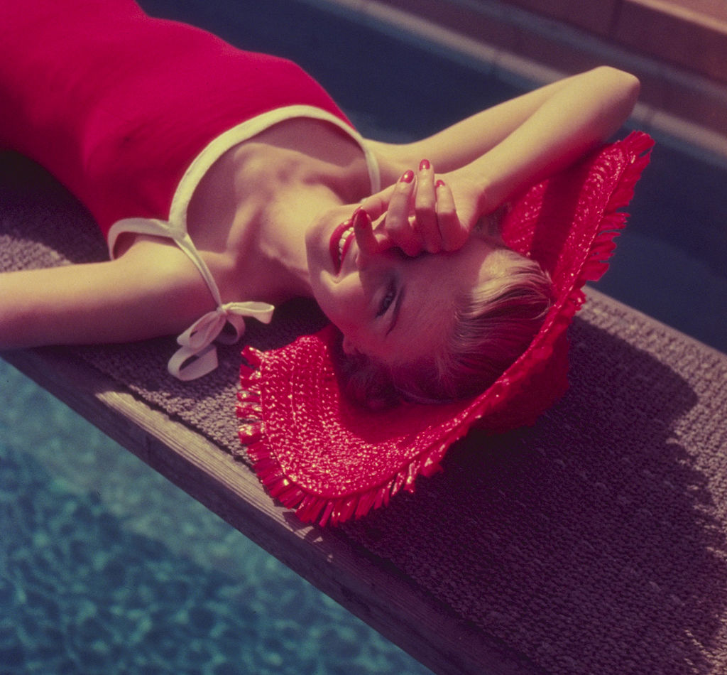 Sunbathing on Diving Board