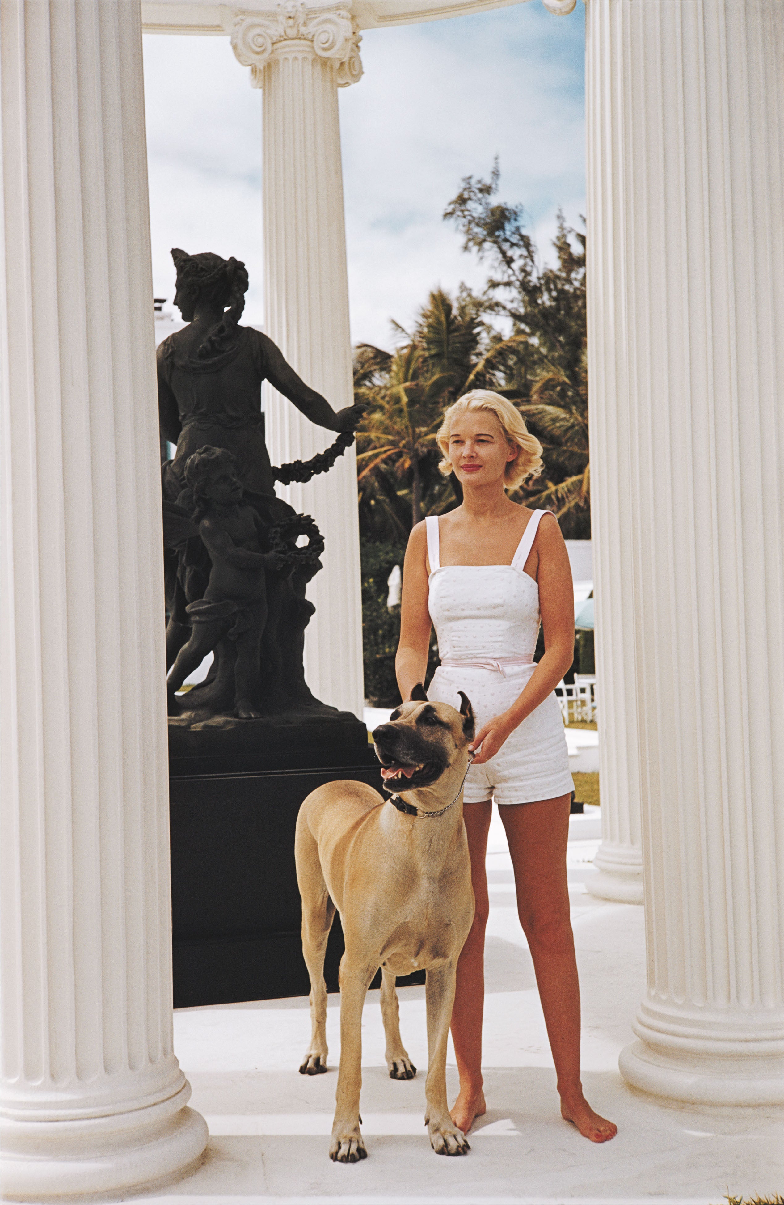 C.Z. Guest With Her Great Dane