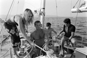 Alain Delon And Brigitte Bardot In Saint Tropez, France In August, 1968.
