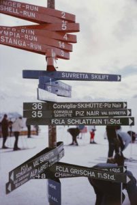 Signpost In St. Moritz