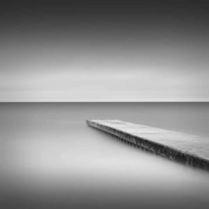 Monochrome long exposure jetty, Blyth UK