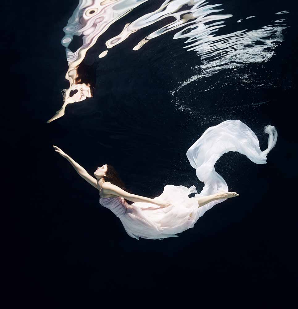 ballet dancer underwater fine art photography