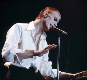 David Bowie On Stage At Wembley