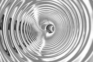 Concentric circles of plastic tunnel