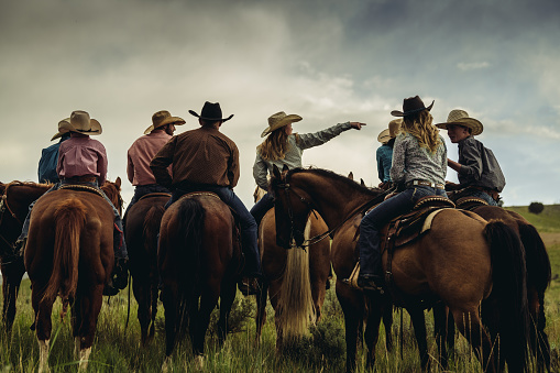 Utah ranchers on horses fine art photography
