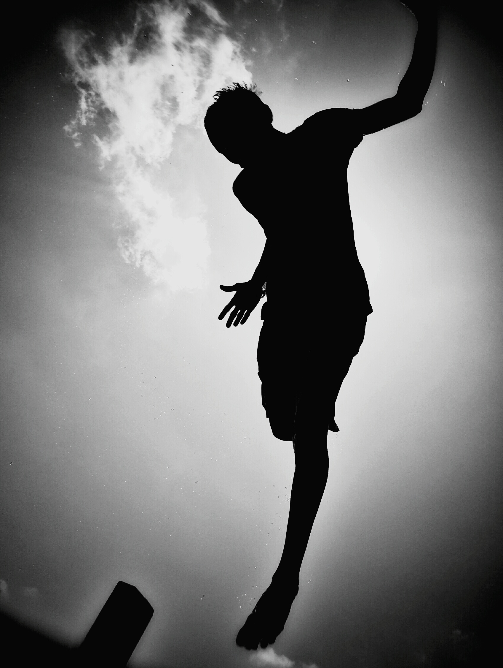 Silhouette Of Person Jumping fine art photography