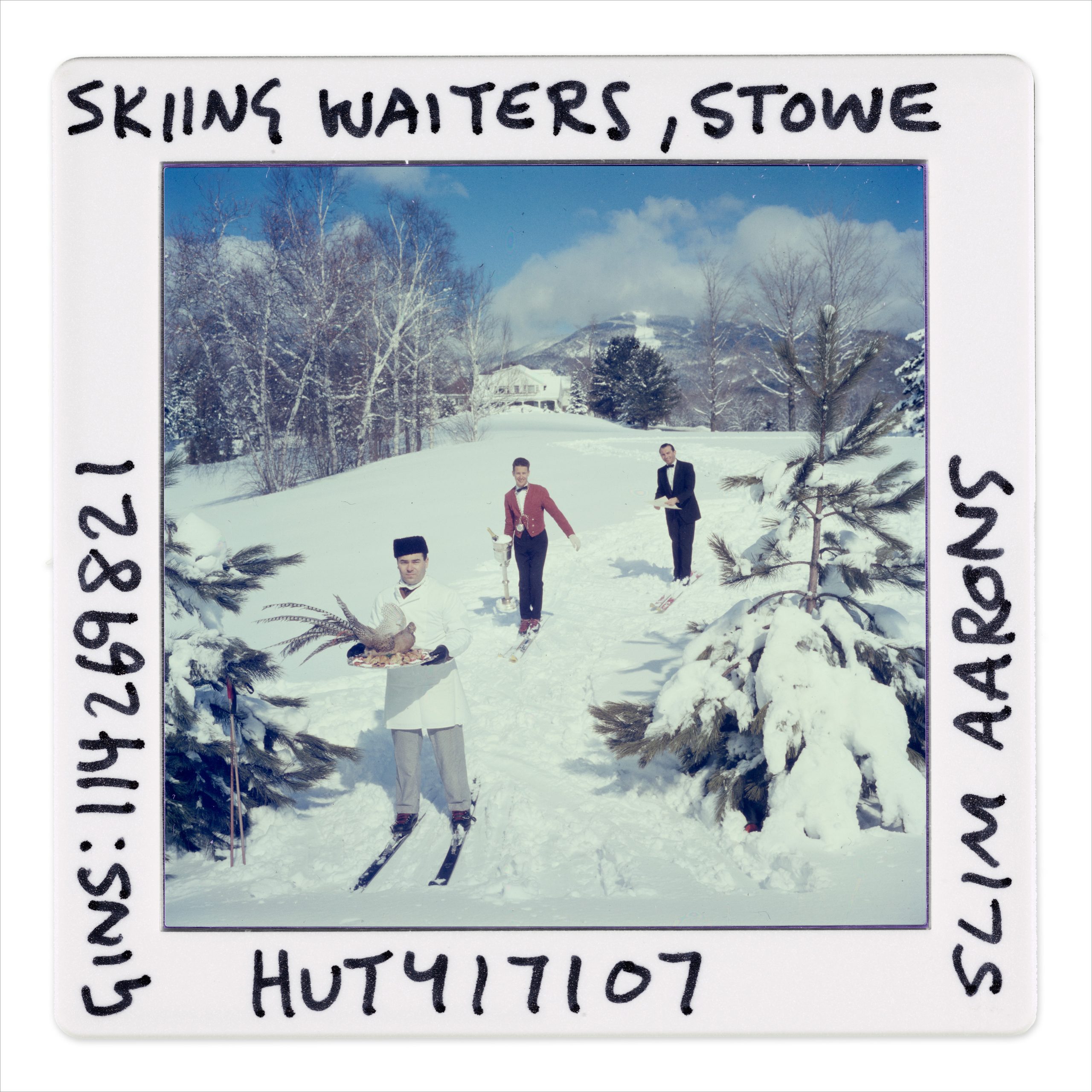 Skiing Waiters – Slide fine art photography